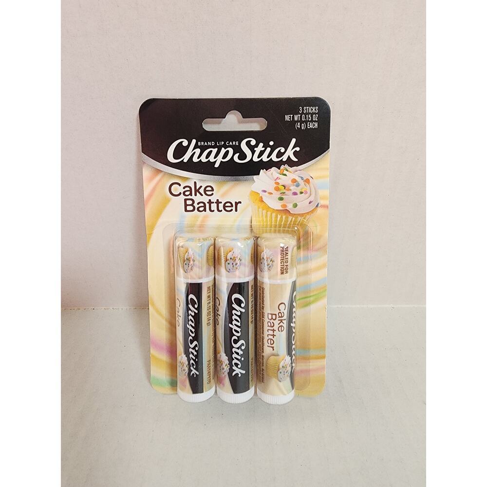 Chapstick Lip Balm 0.15 Oz 3 Pack Cake Batter